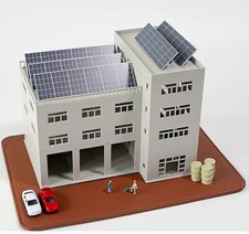 Diorama1:64/87 Garage Gebäude Modell Solar Photovoltaik Panel Modell Szene Model