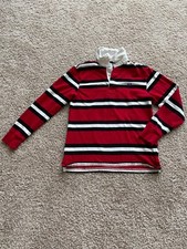 Chaps 100 cotton boys long sleeve polo, size M 10-12 , EUC, Collar tags removed