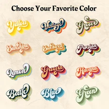 Custom Name Stickers, Personalized Text Vintage Style Sticker, Personalized Name