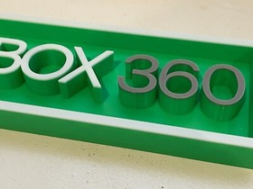 XBOX 360 3D printed game console placard, multi-color