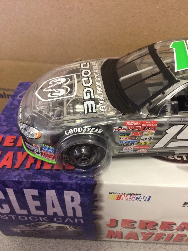 Coche Dodge NASCAR Diecast 1 24#19 Jeremy Mayfield 2002 stock transparente Foto 2 de 4