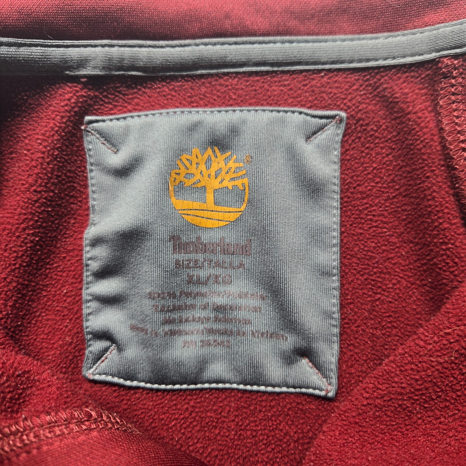 Timberland Solid Red Long Sleeve Pullover Sweater… - image 3