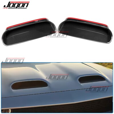 Carbon Fiber Front Hood Scoop Vent Trim For Dodge Challenger SRT Hellcat 2015-23