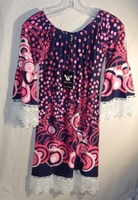 White Mark Mya Dress Women's Size Medium Navy Pink NEW WITH TAGS!!! NWT!!!