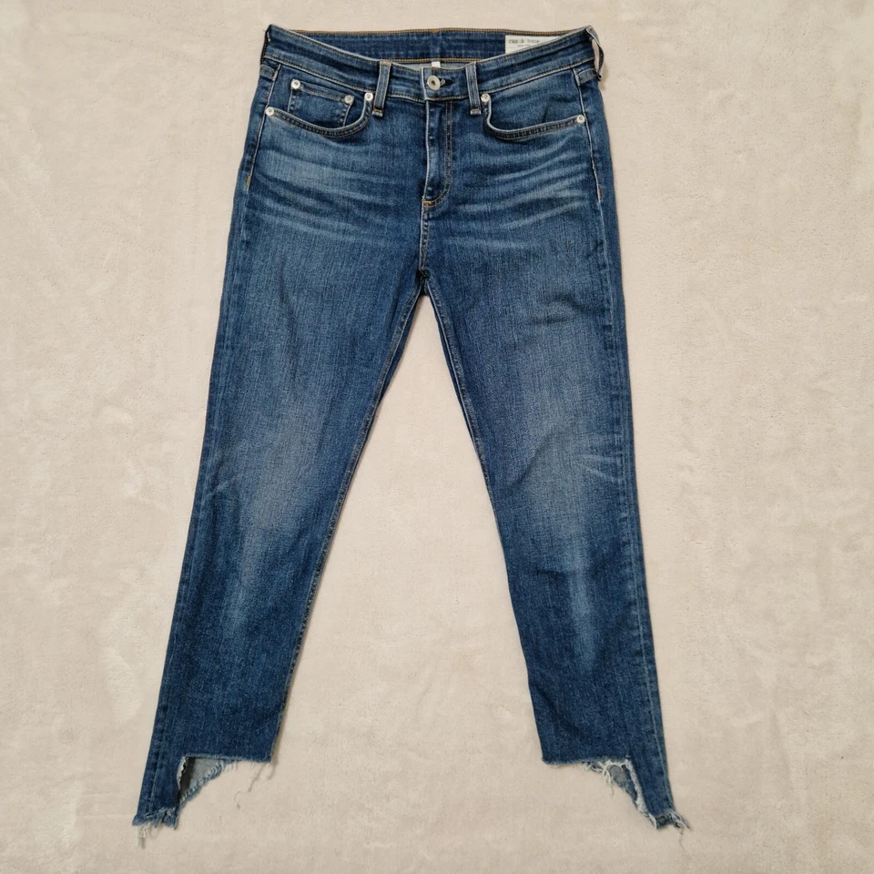RAG & BONE Jeans Damen 29x26 Blau Cate Mid Rise Ankle Skinny Fray Step Hem - Bild 1 von 4