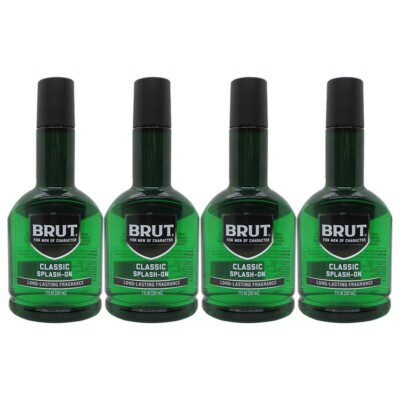 Brut Classic Splash on  Cool, Invigorating Lotion for Men, 7 oz Bottle - 4 Pack