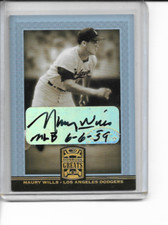2005 Donruss Greats Gold Maury Wills Inscriptions Autograph #58 NM con
