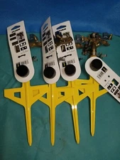 (QTY 4) Yellow Dramm Stake Sprinklers Variable Flow Settings