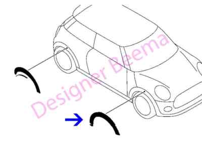 MINI JCW F55 F56 F57 Front Right Wheel Arch Extension (JS)