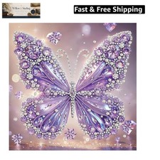 Butterfly Diamond Art Kits for Adults, Butterfly Special Shape Diamond Painti...