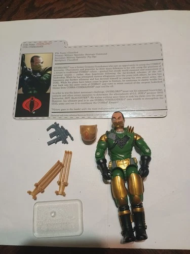 1990 Gi Joe- Cobra Leader - Overlord  With Card And Accessories