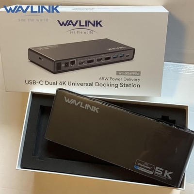 WAVLINK Displaylink Dockingstation USB C Dock 2×HDMI 2× DP 65W PD RJ45 USB3.0