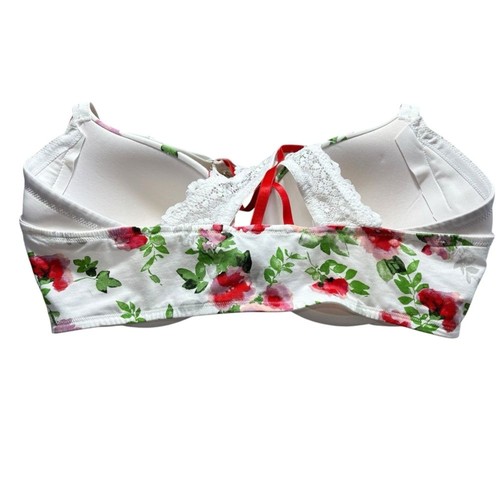 CACIQUE | Women's Floral Boost Plunge Front Closure Strappy Lace Bra size 40DD - Picture 6 of 11