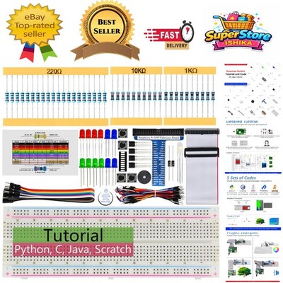 Interaktives Raspberry Pi 400 Starter Kit: 146 Komponenten & komplette Tutorials