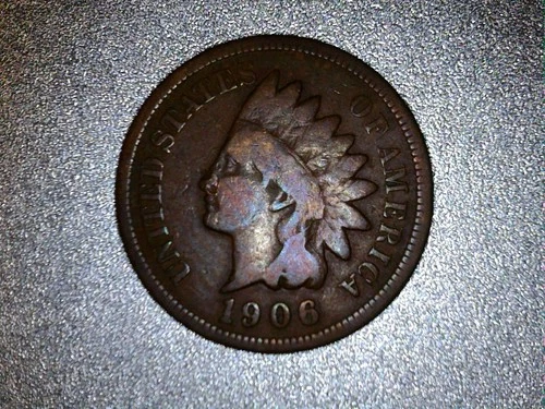 1906 Indian Head Cent Penny   "Actual Coin Pictured" Very Good Condition