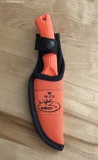 Buck 673 RMEF Fixed Blade Hunting Knife Blaze Orange Handle With Sheath USA