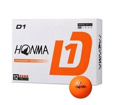 Honma Golf D1 Golf Balls, 2024 Model, Bt2401, Orange, 1 Dozen (12 Balls)