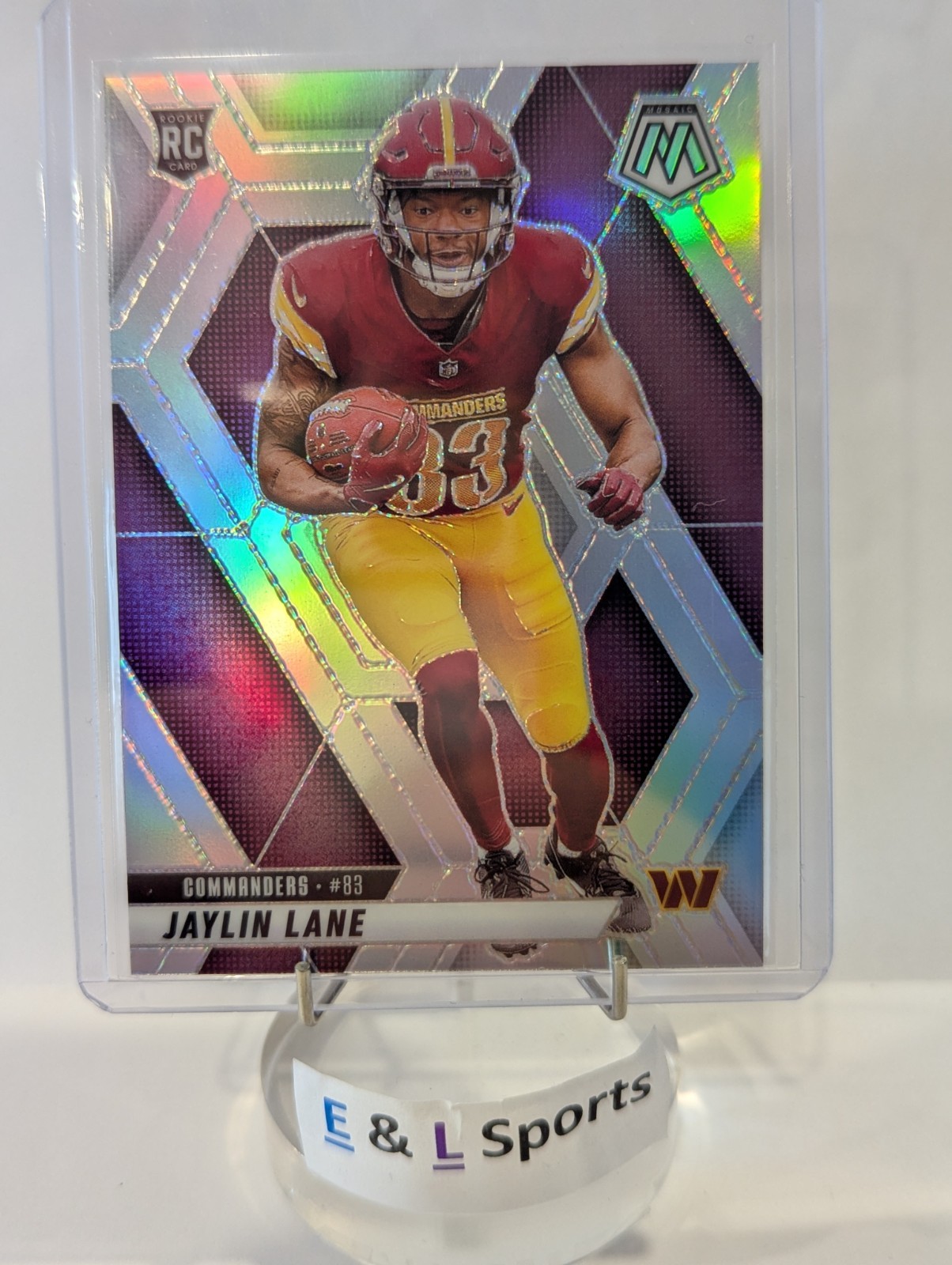 2025 Panini Mosaic - Rookies Jaylin Lane #306 Silver Prizm (RC) - Commanders