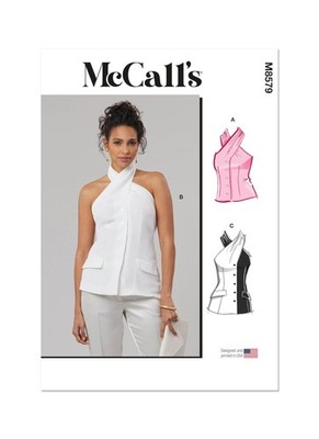 M8579K5 Misses Vest Style Halter Top Sewing Pattern Packet M8579 Sizes 816