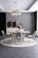 Esszimmer Set Esstisch PolsterstüHle Gruppe Sideboard 2X Spiegel Garnitur 8Tlg