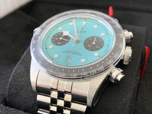 Tudor Black Bay Chronograph FLAMINGO BLUE Tiffany 79360N NEW 2025 EBAY VERIFIED