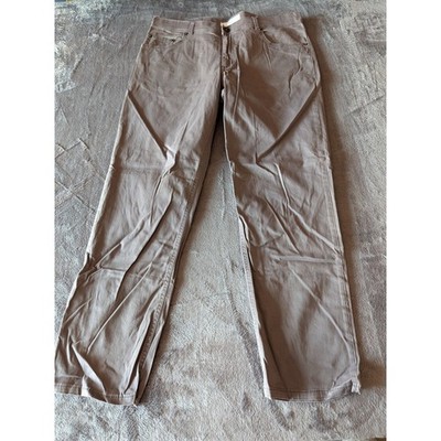 Brax Feel Good Mens Cooper Fancy Straight Leg Pants Taupe Gray 35/32 80-2000/06