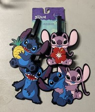 Disney Lilo Stitch Angel Luggage BACKPACK- 4 Tag Set Pineapple Hibiscus NWT