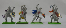 Vintage Britains Deetail Knights Figures Set Of 4 Medieval Crusaders England