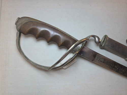 WWI Model 1902 Army Officers Sword w/Scabbard - Made in Germany
