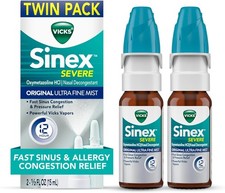 Vicks Sinex SEVERE Nasal Spray Original Ultra Fine Mist, 2-Pack, 0.5 FL