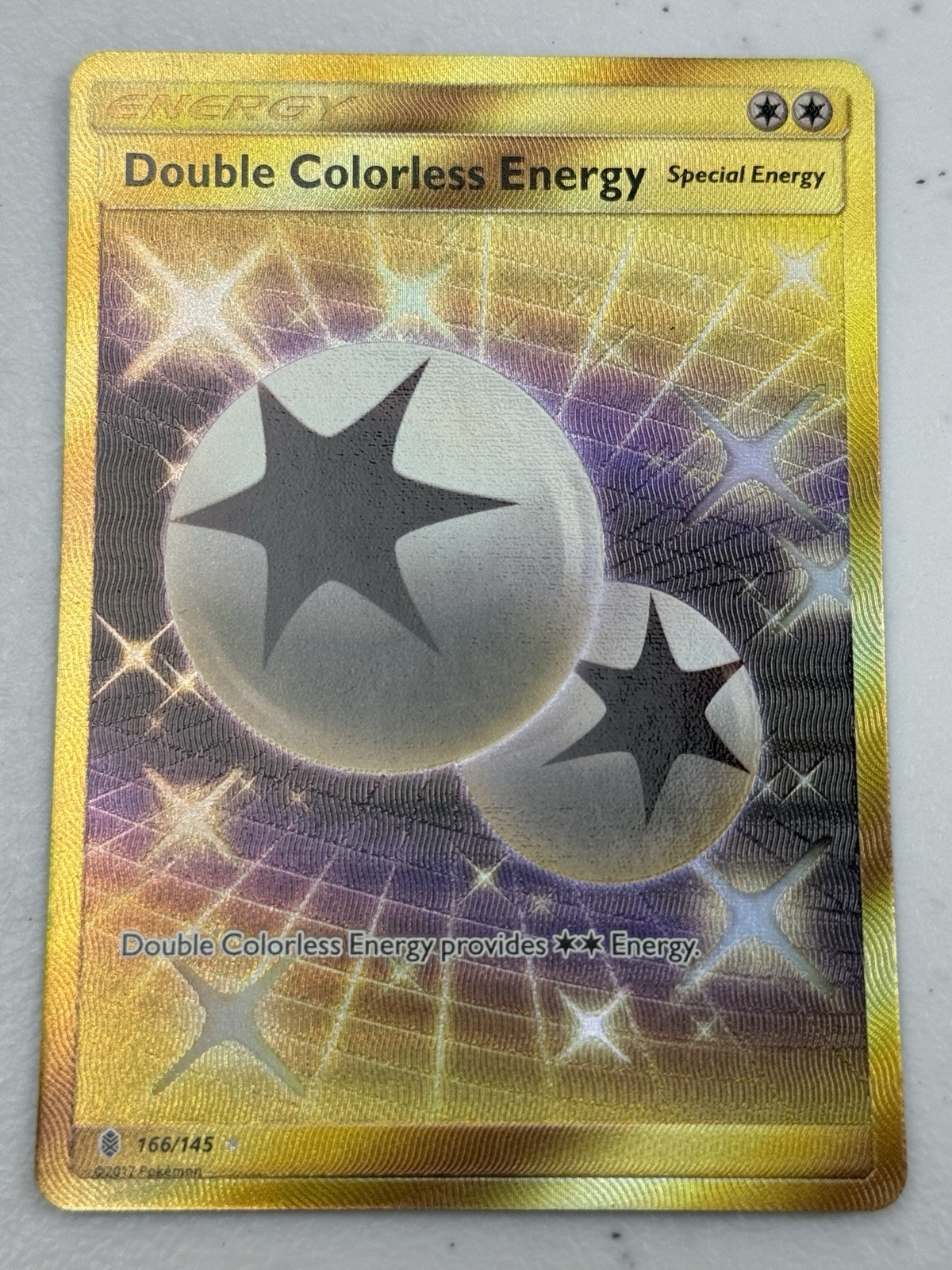 Pokemon TCG Double Colorless Energy Guardians Rising 166/145 Holo Secret Rare NM