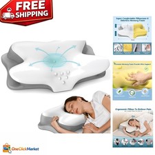 Ergonomic Cooling Cervical Neck Pillow   Pain Relief  Support for All Sleepers