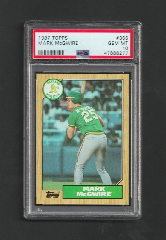 WOW!!!  ~~~ 1987 Topps MARK McGWIRE #366  ~ Gem Mint PSA 10