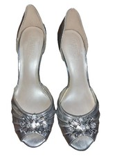 Davids Bridal Wedding Shoes Size 6 Desi With Rhinestones New