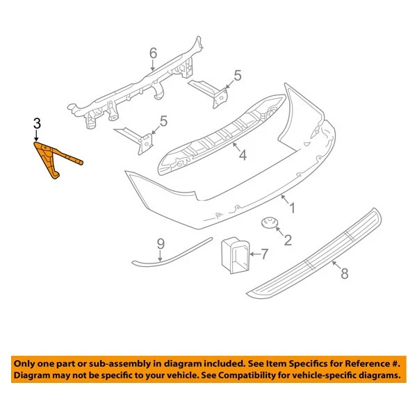 For 01-07 Caravan Rear Bumper Retainer Mount Brace Support Left Right SET PAIR Foto 3 de 4
