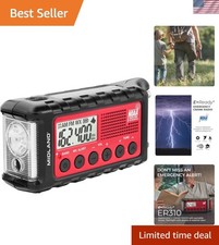 ER310, Emergency Crank Weather AM/FM Radio - Multiple Power Sources, SOS Emer...