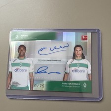 Topps Bundesliga Naldo Torsten Frings Legend Dual Auto /75 Rare