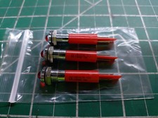 (Lot of 3) Red Indicator Lamps 130VAC Panel M...