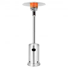 Garden Propane Standing LP Gas Steel Accessories Heater-Silver - Color: Silver