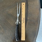 Vintage Antler Horn Faux Handle Meat Carving Serving Fork with Stand 11.5” — photo 2