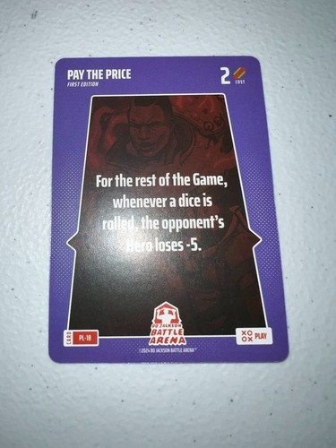 2024 Bo Jackson Battle Arena SSP Play #PL-18 First Edition Pay the Price