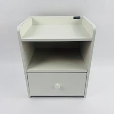 Lvtzuoe Bedside Table with Drawer White Modern Bedroom Furniture Nightstand
