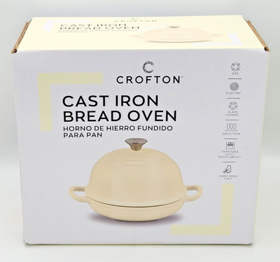 NEW Crofton Cast Iron Bread Oven 9'' White Enamel Gas/Electric/Induction/Halogen