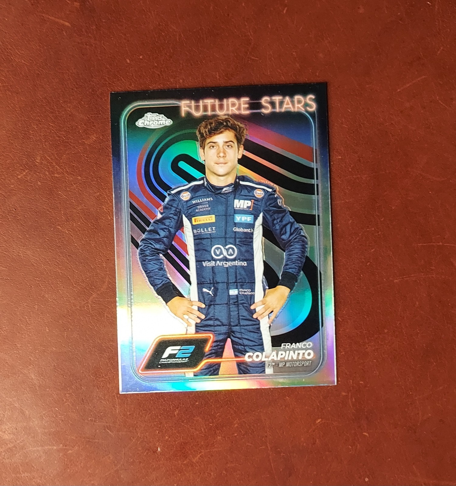 2024 Formula 1 Topps Chrome Franco Colapinto #24 F2 Portrait Refractor PRC RC