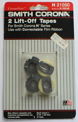 NOS Smith Corona 2-pack Lift-Off Tapes Correction Ribbons H21050 Same As H59048