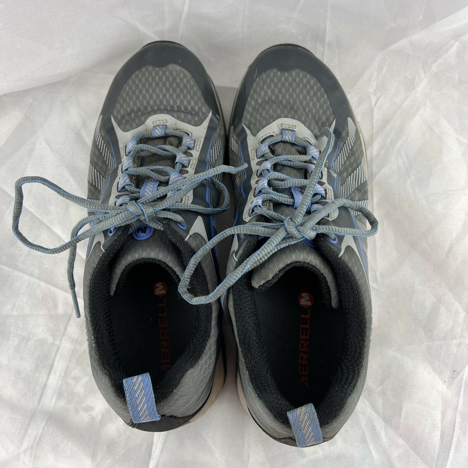 Merrell scarpe da trekking donna 8 5 grigio blu bordo sirena stivali bassi stringati J35516