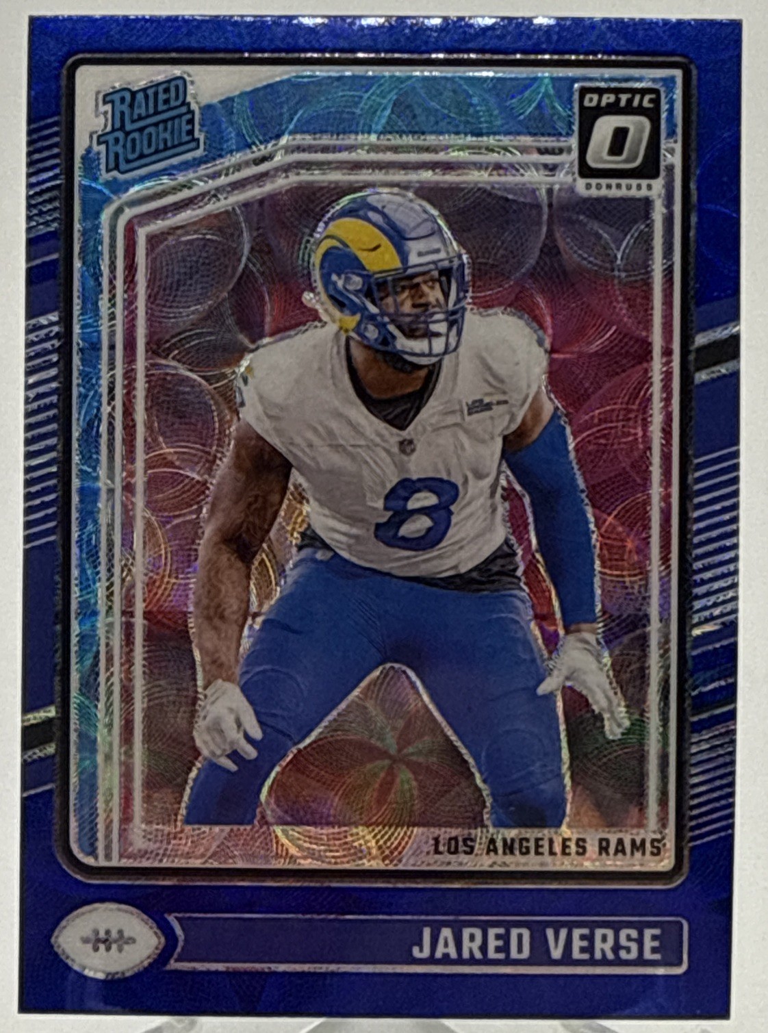 2024 Panini Donruss Optic - Rated Rookie Jared Verse #242 Blue Scope Prizm (RC)