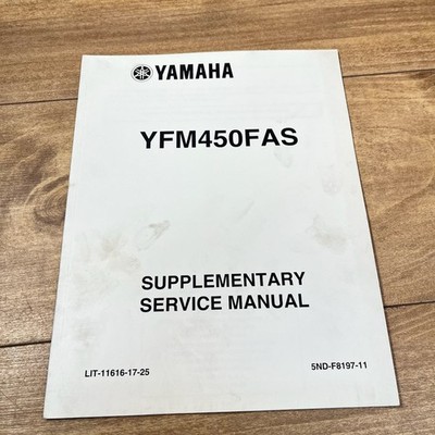 YAMAHA OEM DEALER SERVICE MANUAL SUPPLEMENT / 2003 YFM450FAS YFM 450FAS