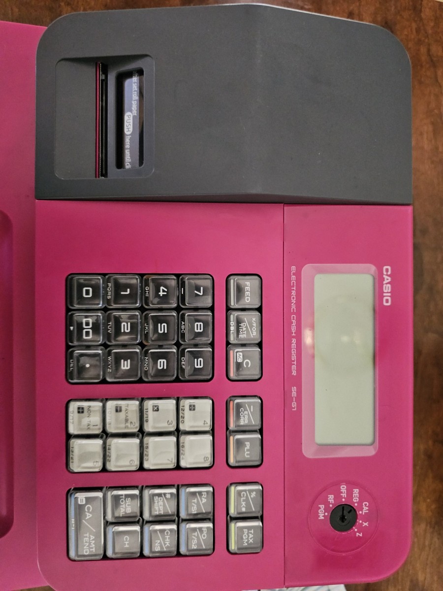 Casio SE-G1SC-PK Electronic Cash Register - Pink for sale online