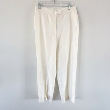 NWT Vintage Women 90s High Waist 100 Linen Pants Size 12 Coastal Beach Classic